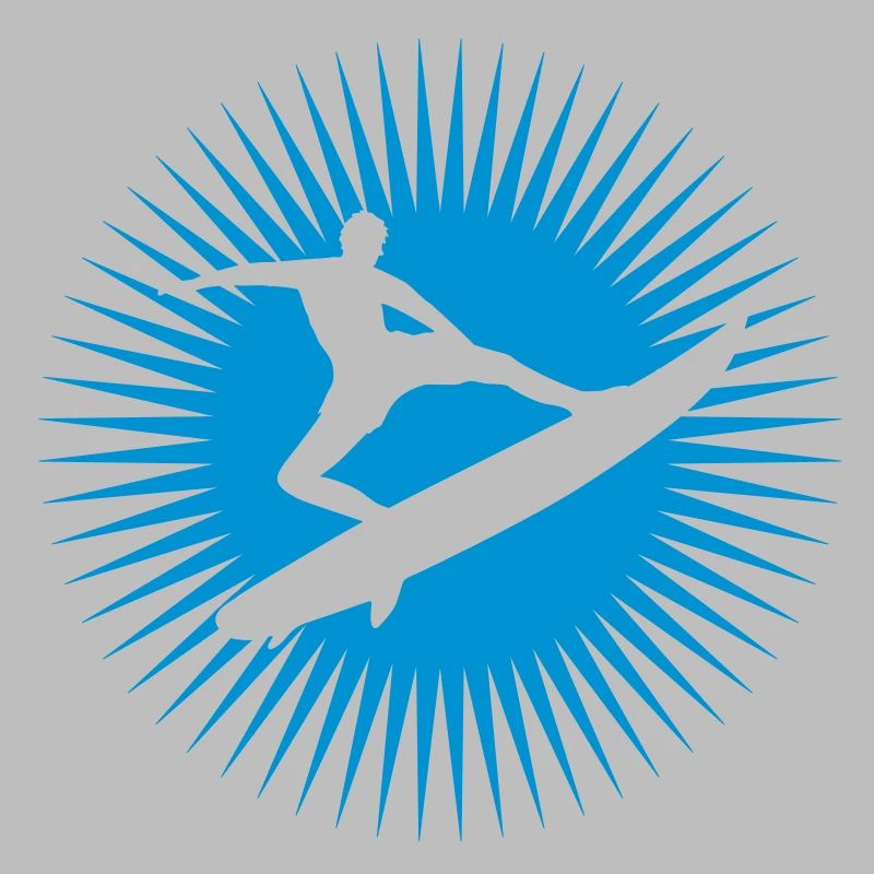 Planche de surf silhouette surfeur