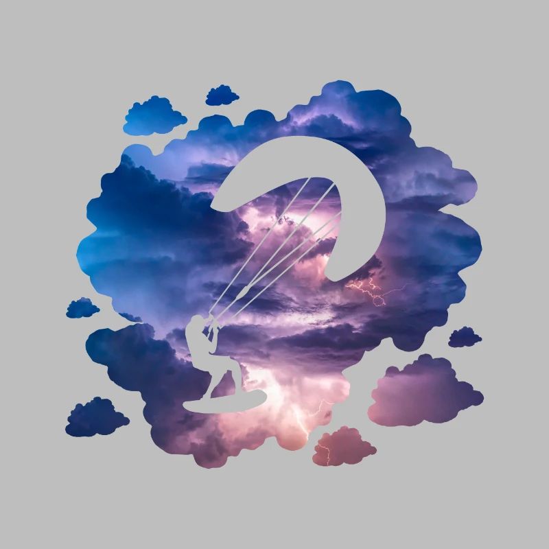 Double Exposure Kite Surfing Abenteuer Geschenk