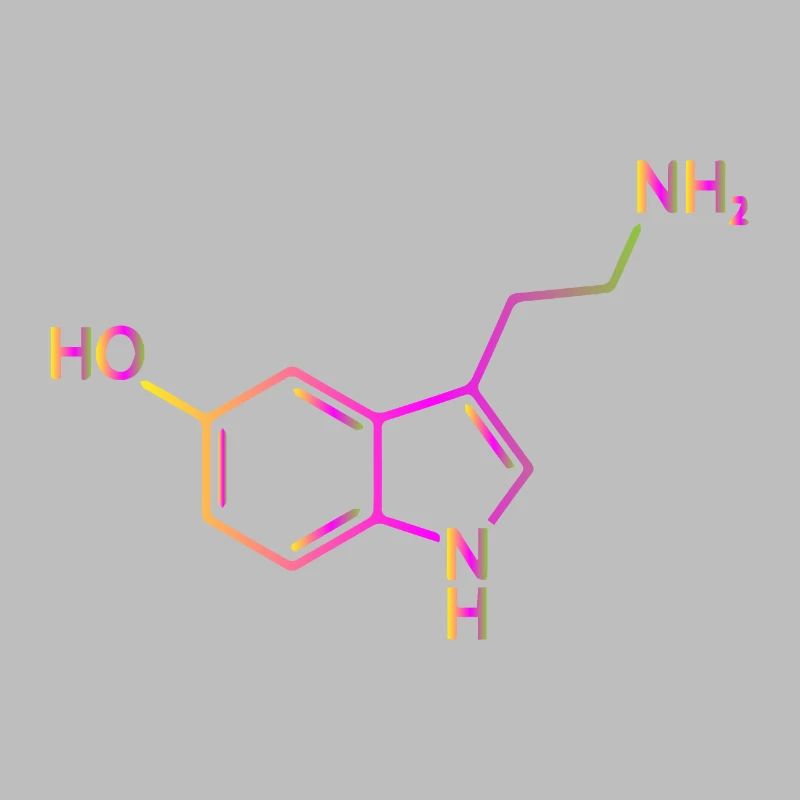 Sérotonine molécule chimie bonheur idée de cadeau