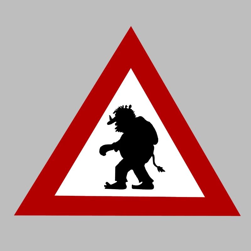 Panneau de danger Troll