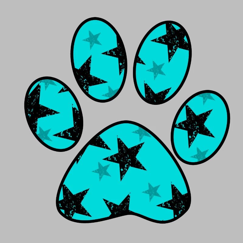 Paw with star pattern