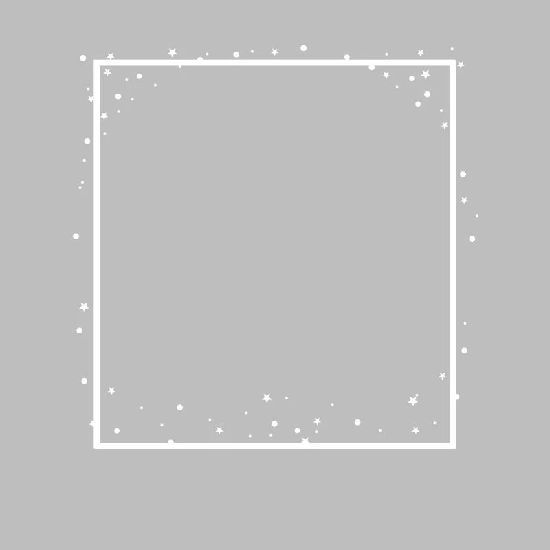 Cadre en étoile avec décoration à points