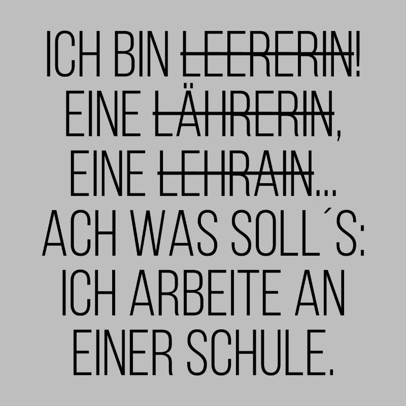 Ich bin Lehrerin