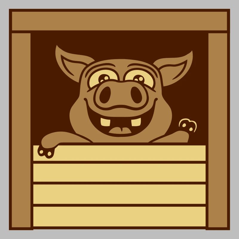 Piglet waves amical comic
