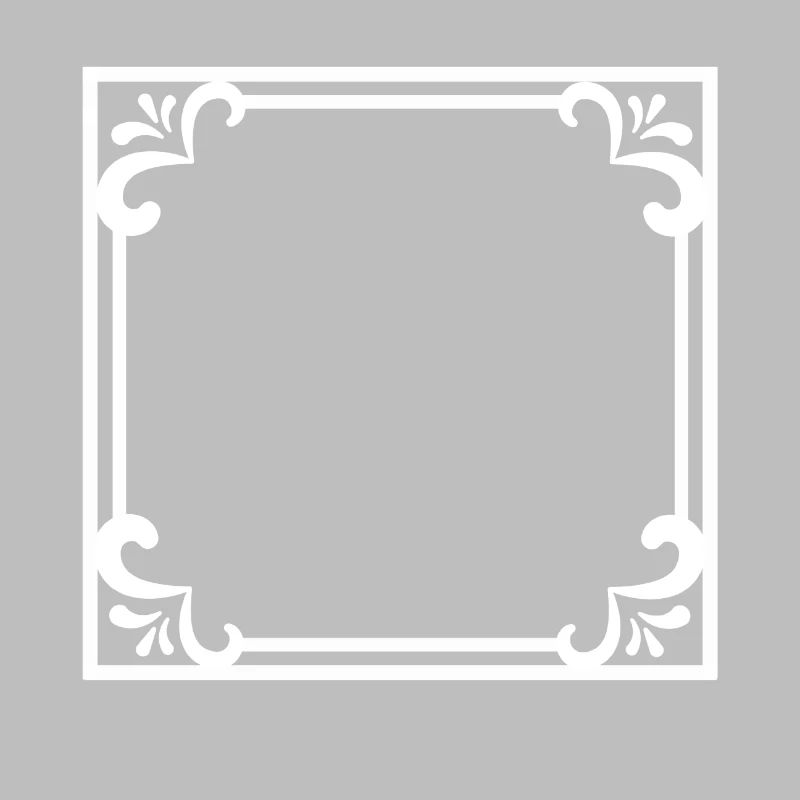 Square frame with ornament decoration