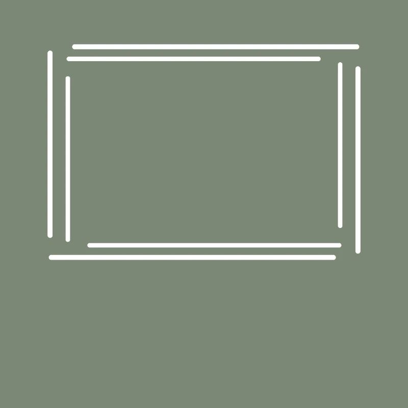 Rectangular frame with white lines