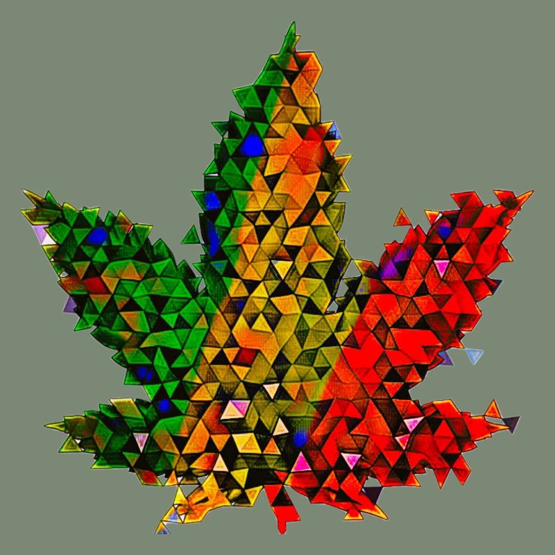🥦 Hanfblatt - Low Poly - Reggae Version 🥦 Weed