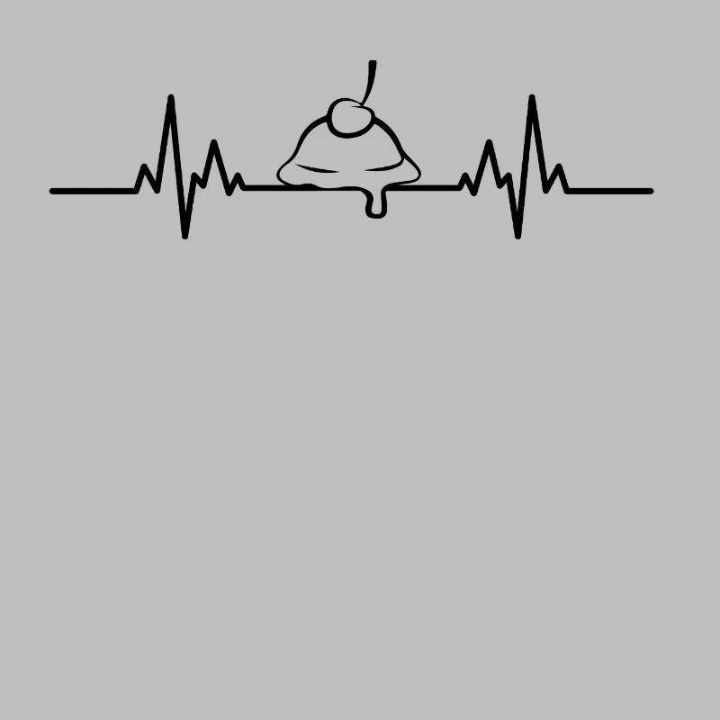 EKG Eiskugel mit Kirsche