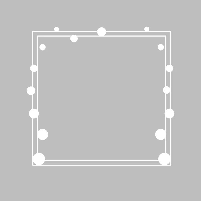 Dotted frame Square white