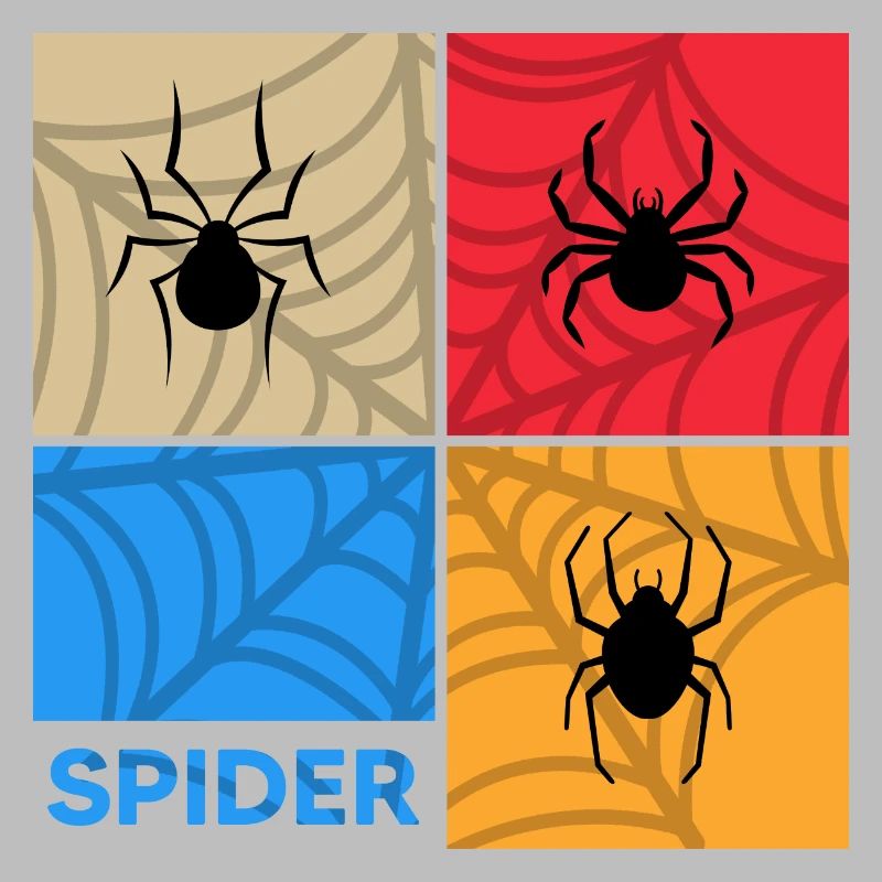 spinne retro spinnennetz netzwerker arachnoidea