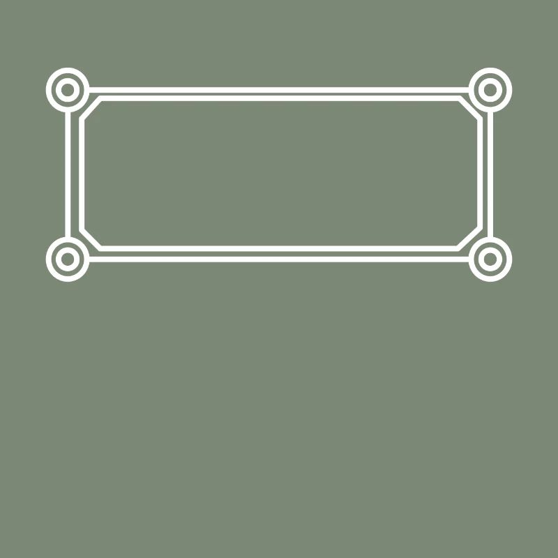 Rectangular frame white round corners