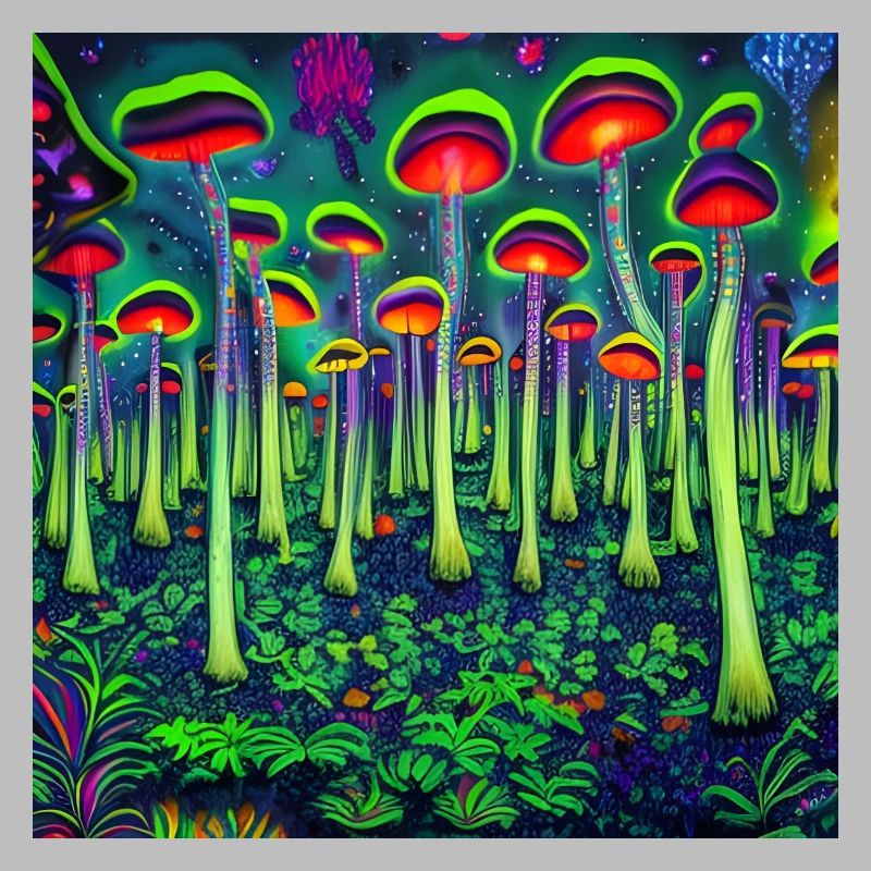 Magic psychedelic forest