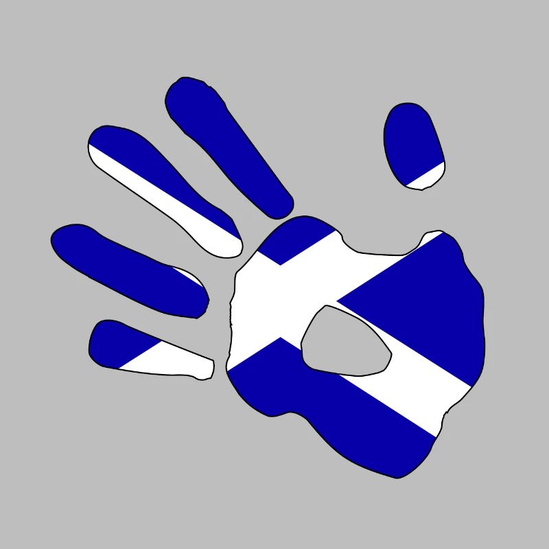 Silhouette de l’empreinte de main du drapeau de l’Écosse