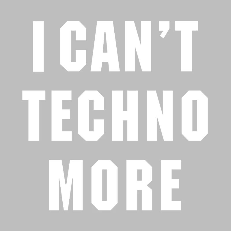Je ne peux pas plus techno