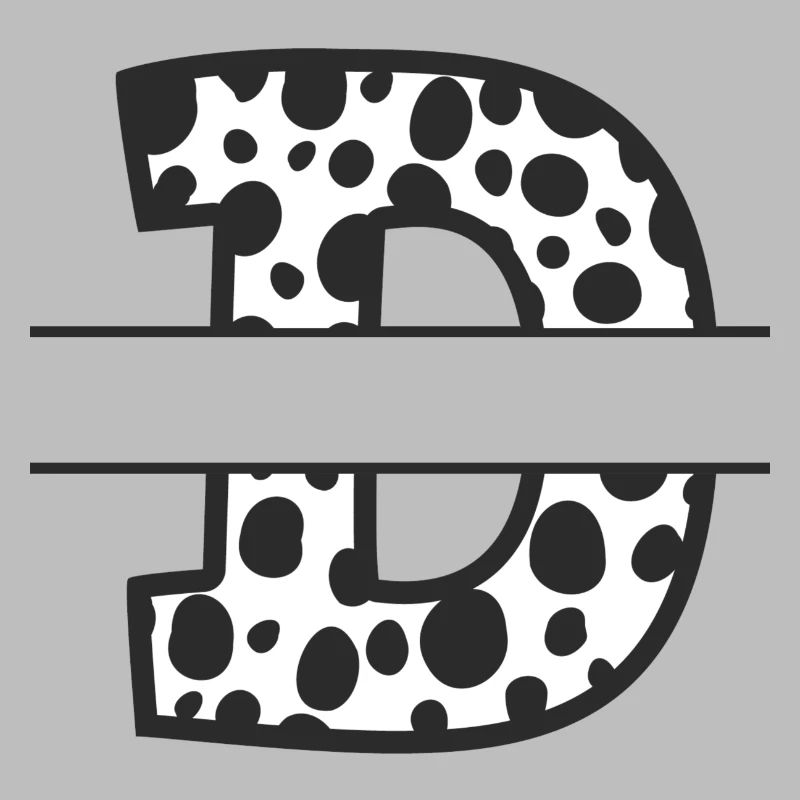 Personalized cow pattern letter