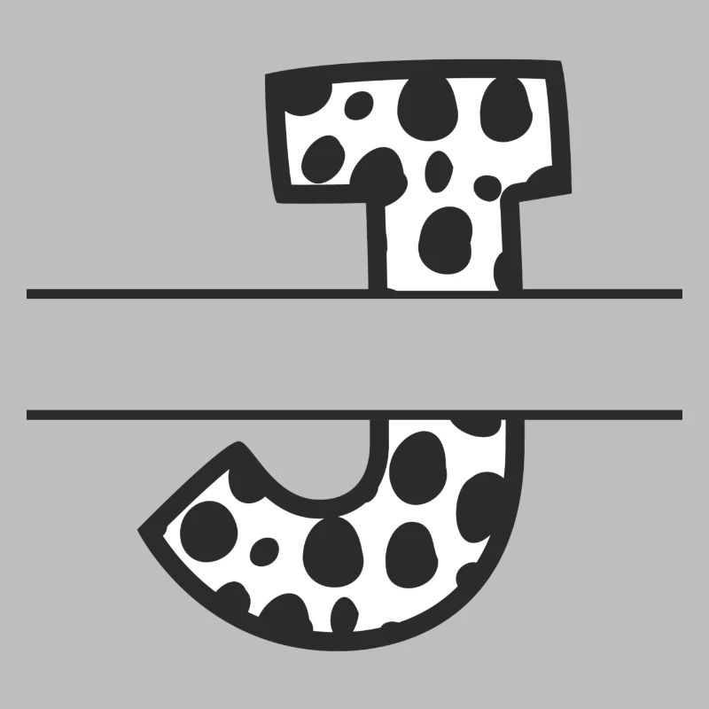 Letter J custom cow pattern