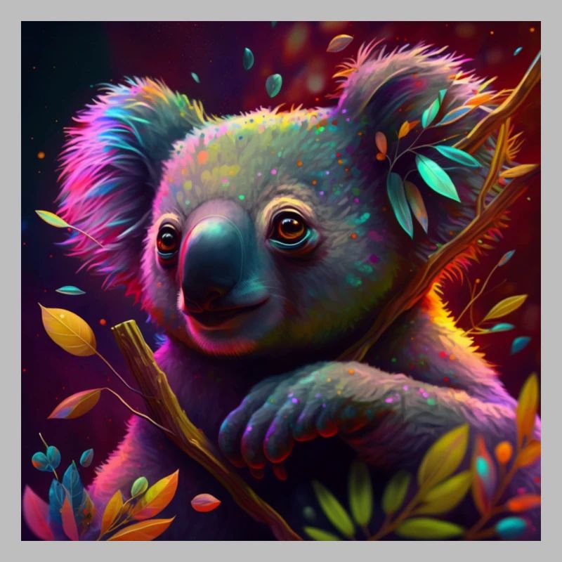 Farbiger Koala, einzigartiges Design