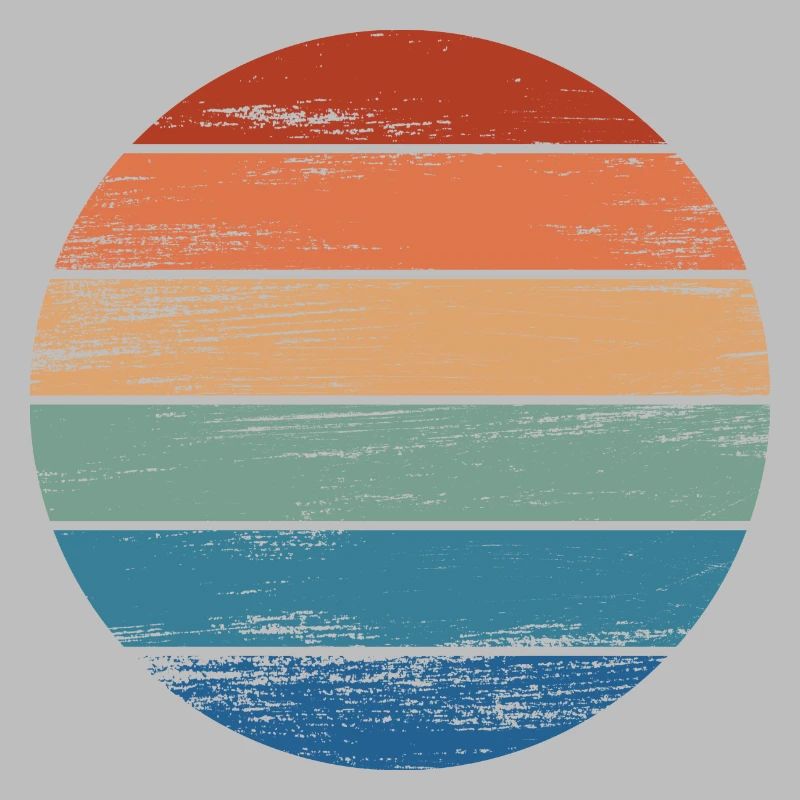 Retro Regenbogen Rainbow Kreis Distressed