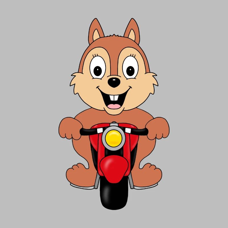 EICHHÖRNCHEN - MOTORRAD - BIKER - TIER