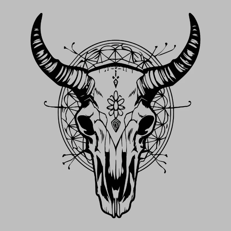 Crâne de vache Boho