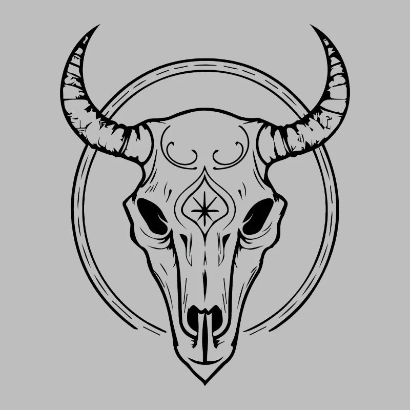 Crâne de vache Boho