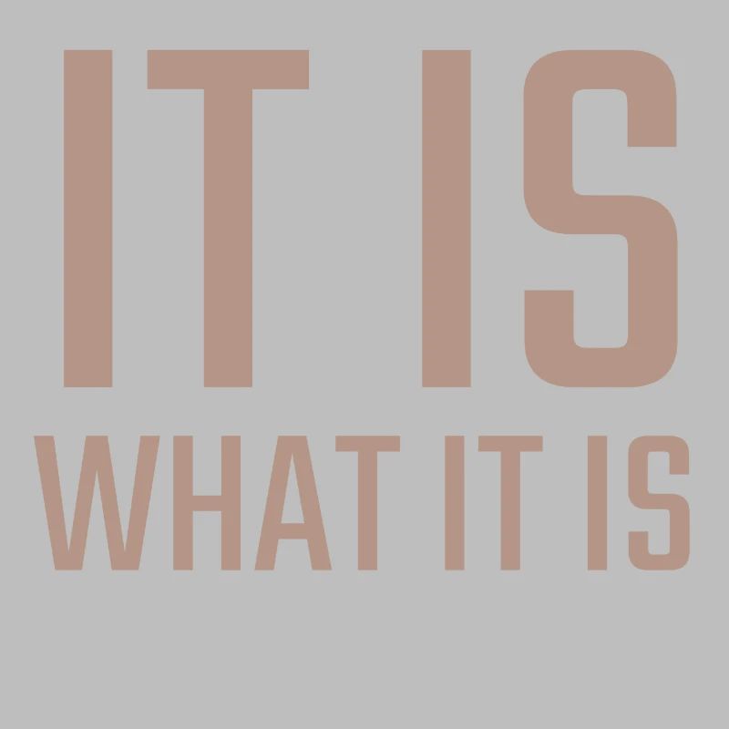 it is what it is