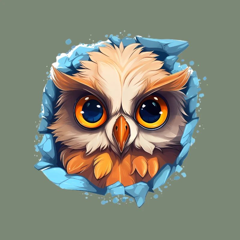 Niedliche Wachsame Eule | Nachtschwärmer Eule