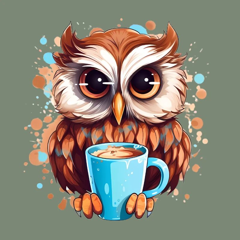 Niedliche Wachsame Eule | Nachtschwärmer Eule