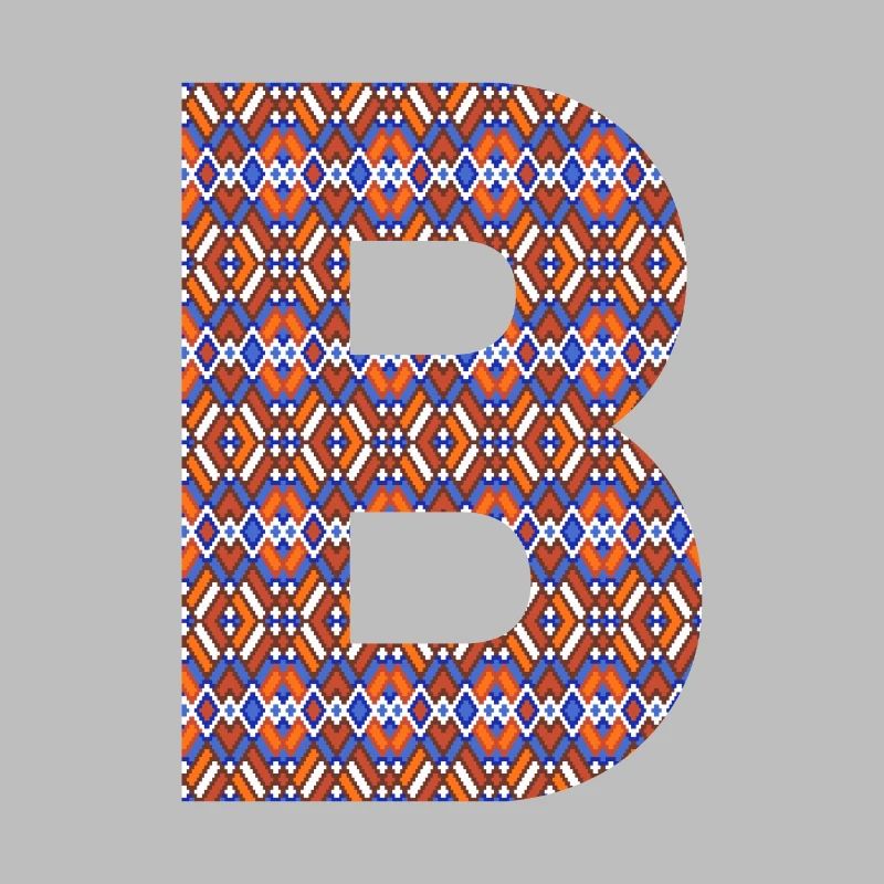 Monogram Letter B- geometric pattern