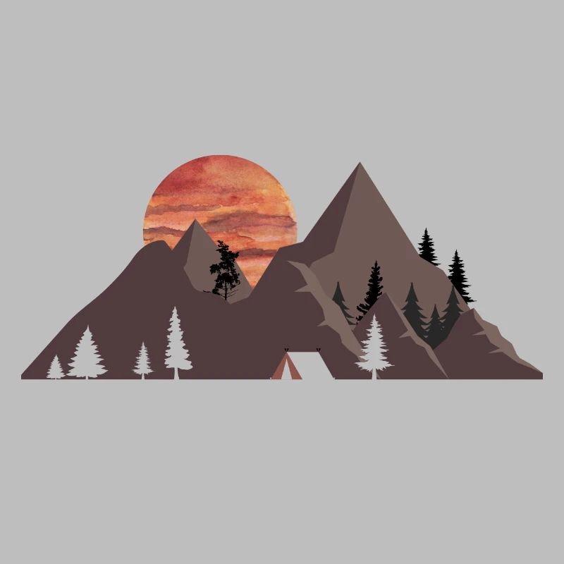 Mountain camping- gift idea for camping lovers