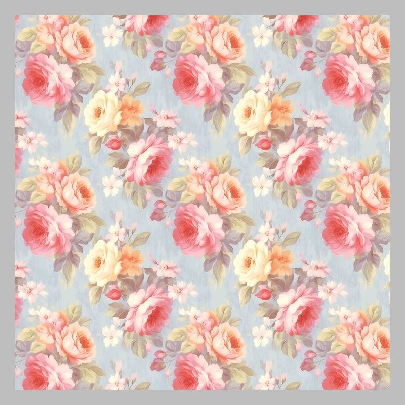Roses Seamless Pattern Beautiful Elegant Aesthetic