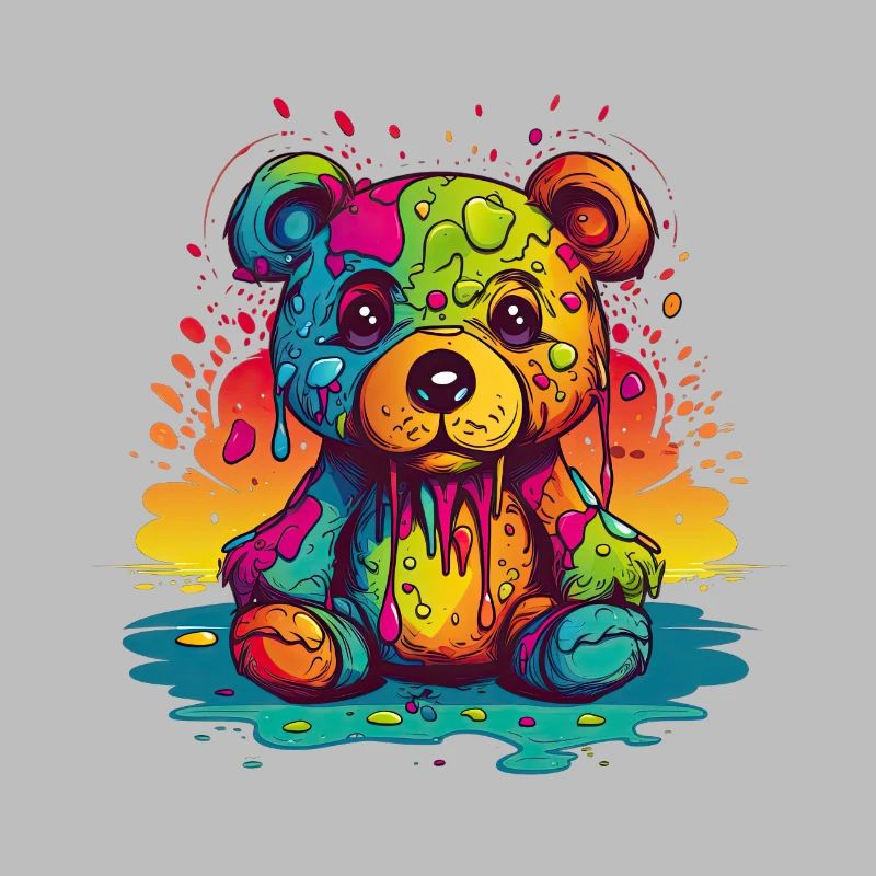 Charmanter Regenbogen-Teddy