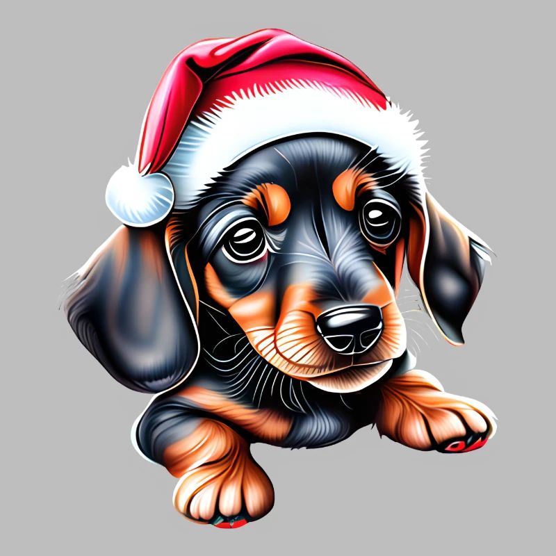 Teckel Noël Chien Teckel Chiot Noël