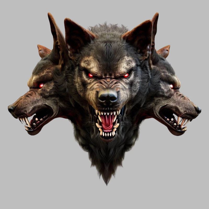 Wolf Teufelsköpfe Böser gruseliger Werwolf