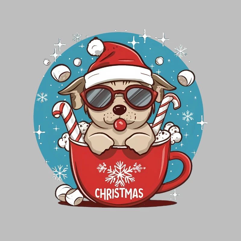 Chiot de Noël en Mug - Joyeux Noël