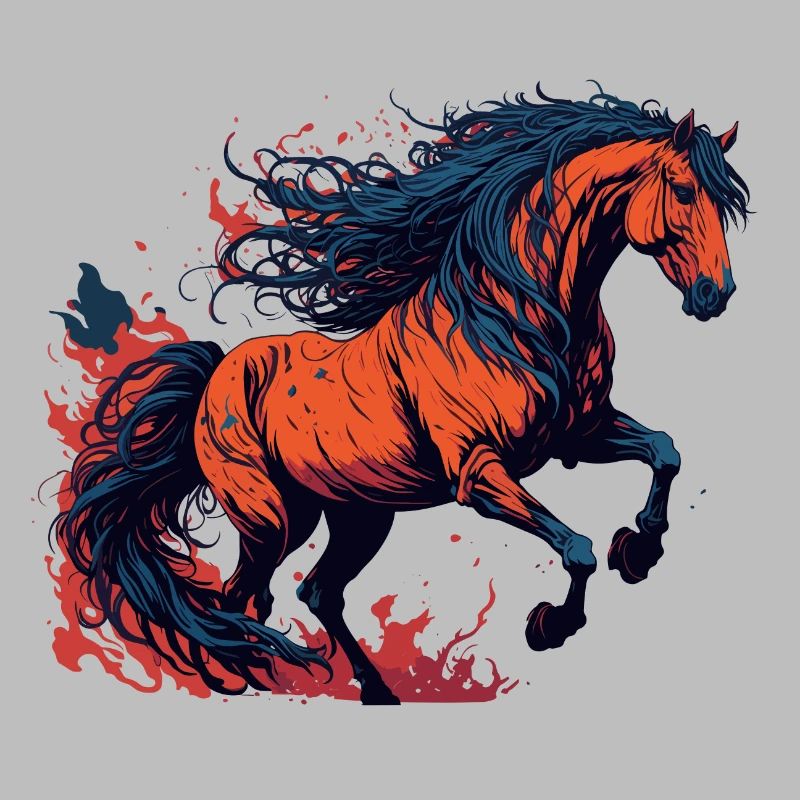 Cheval dans le style de l’anime menga