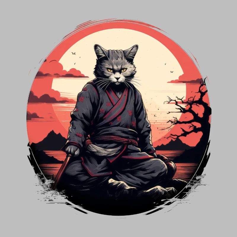 Cat samurai