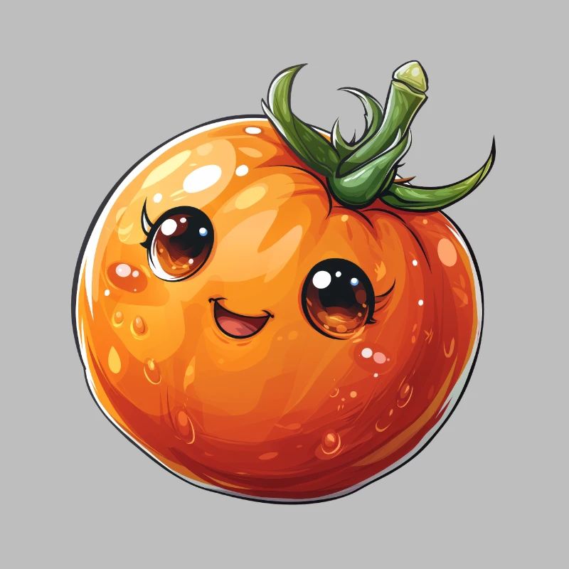 Style bande dessinée heureux de tomate