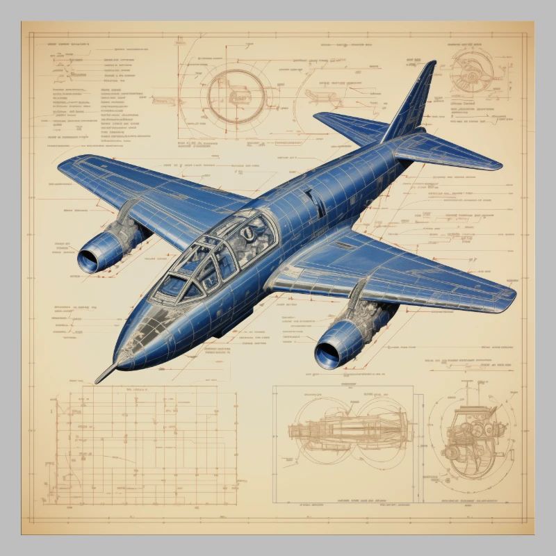 Plan d’un avion à réaction
