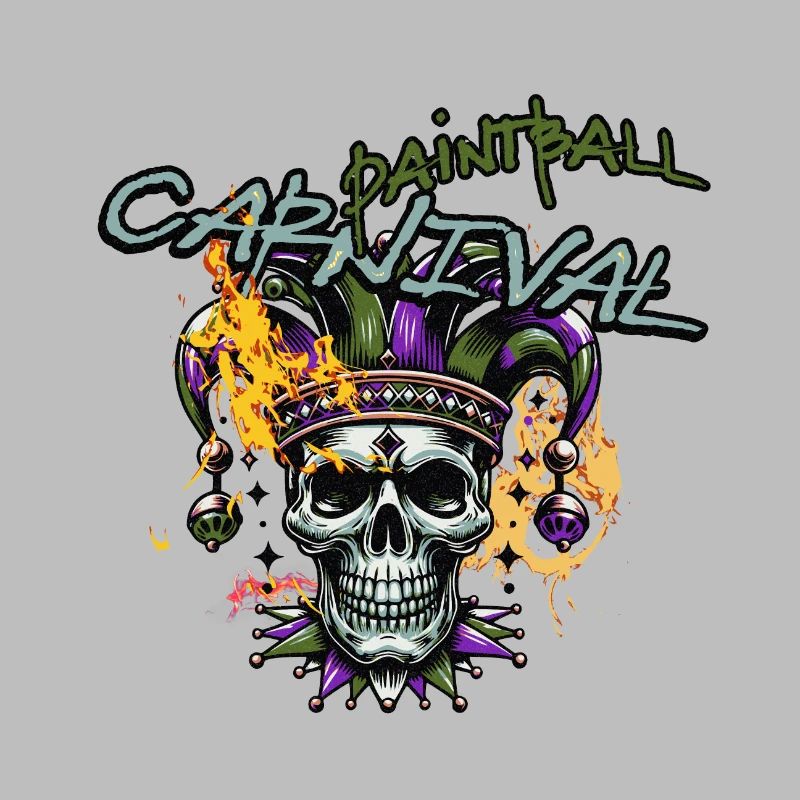 Carnaval de paintball, crâne de bouffon de Mardi Gras