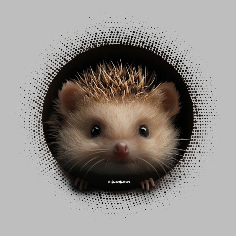 Hérisson mignon avec vison