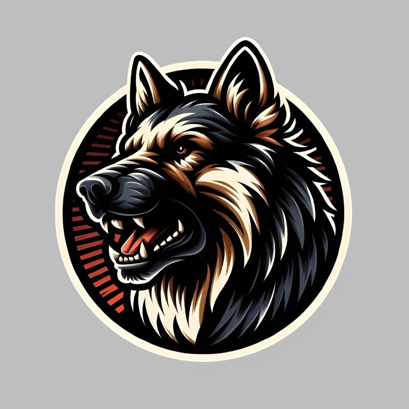 Deutscher Schäferhund cooles Logo