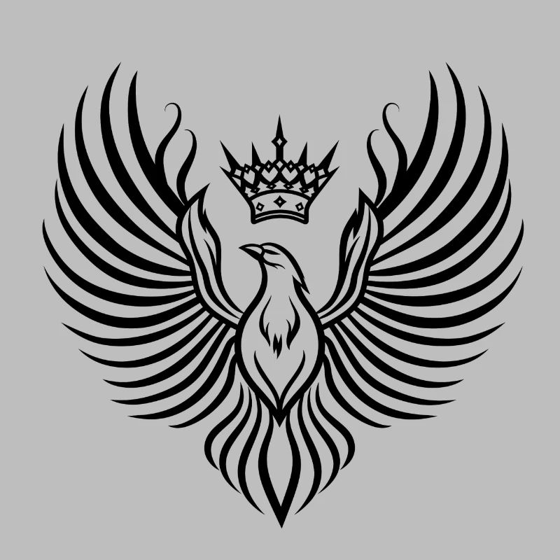 Phoenix with Floating Crown