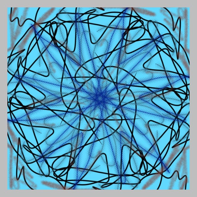 abstrakter blauer Stern