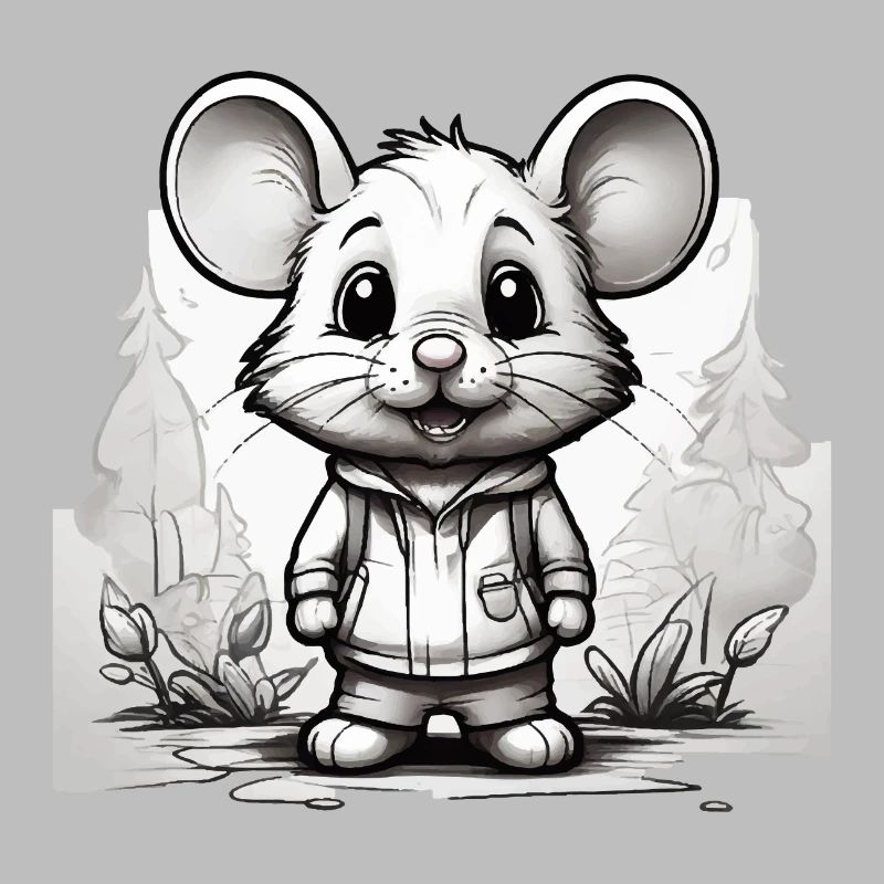 Mouse Cute Kids Drawing Comic