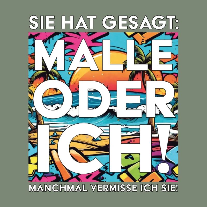 Lustiger Mallorca Spruch Malle oder ich