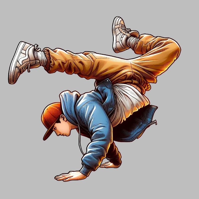 Breakdance Énergique Pas De Danse