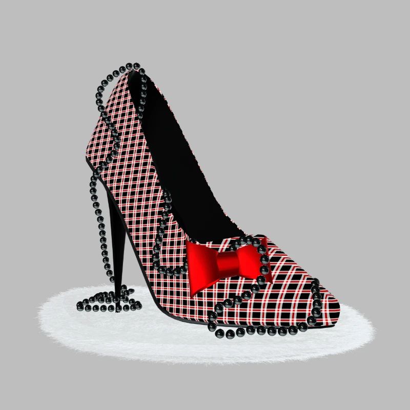 High Heels – Scottish Check Pattern