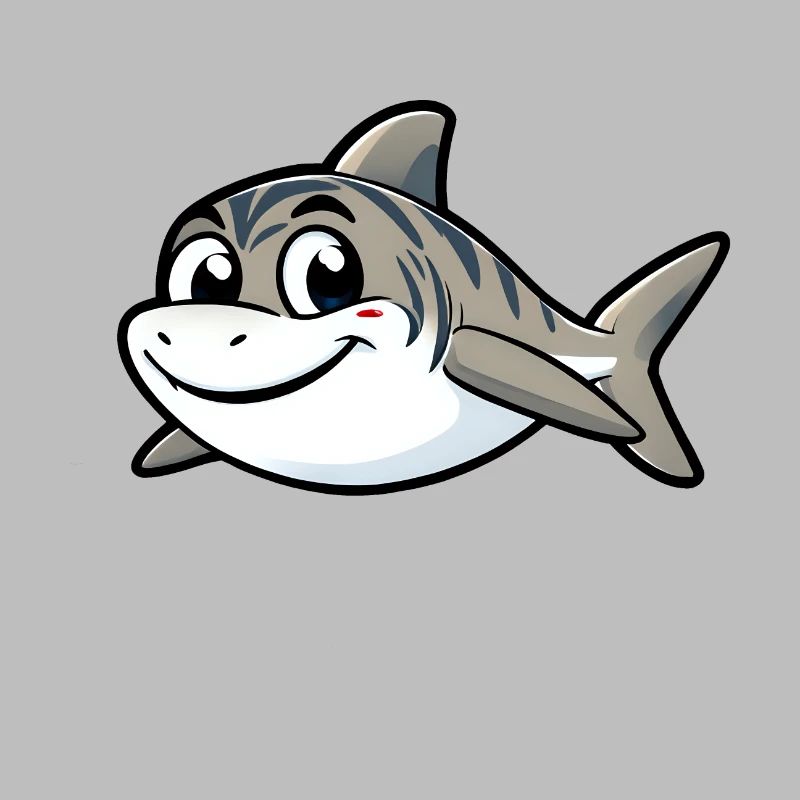 Requin de dessin animé joyeux