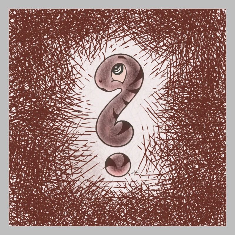 Mignon Point d’interrogation Serpent Brun